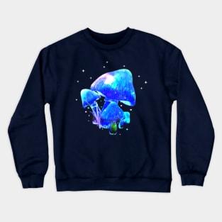 Space Mushrooms releasing spores Crewneck Sweatshirt